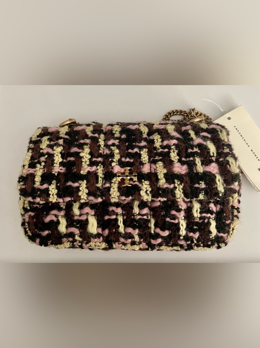 Tory Burch Mini Kira Tweed Shoulder Bag
